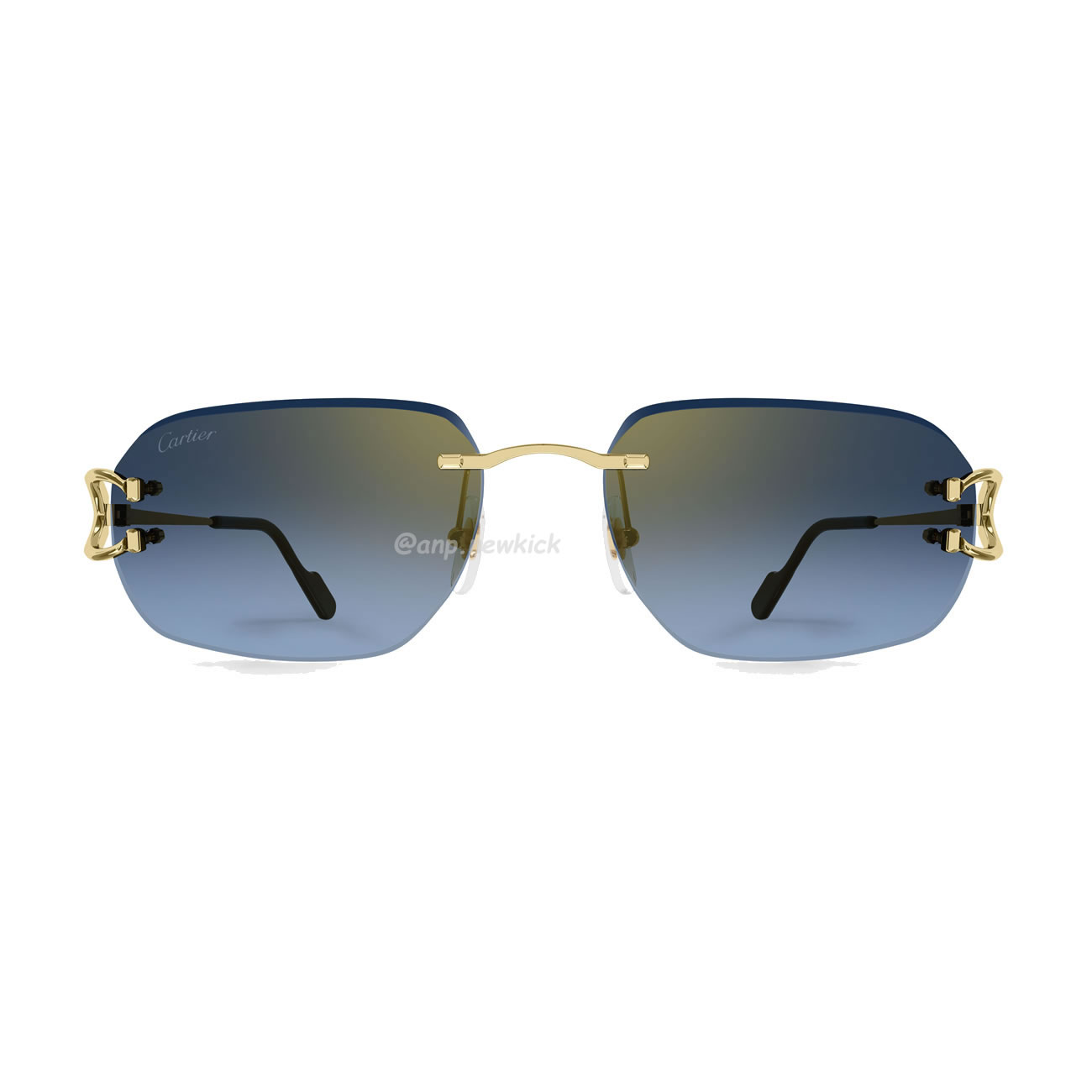 Cartier Eyewear Rimless Rectangle Frame Sunglasses (7) - newkick.app